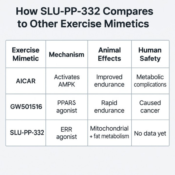 SLU-PP-332 Compared to Other Exercise Mimetics